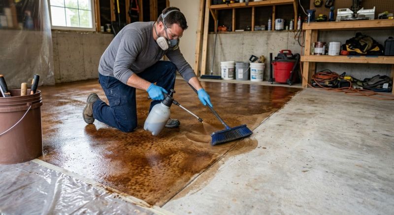 Cement Staining in Dallas, TX