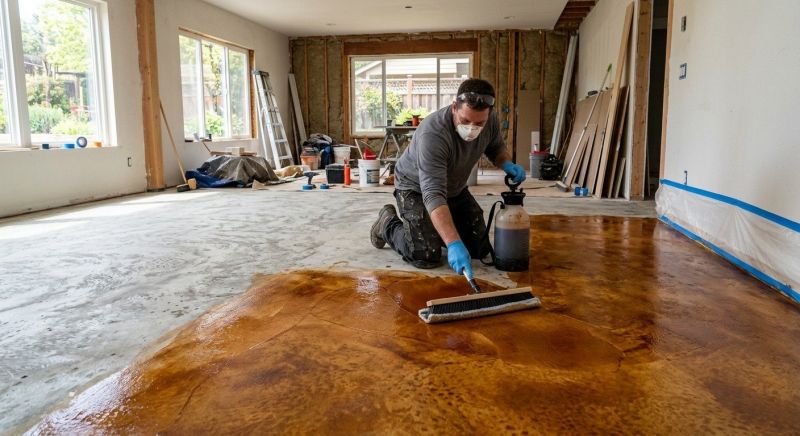 Concrete Floor Staining in Dallas, TX