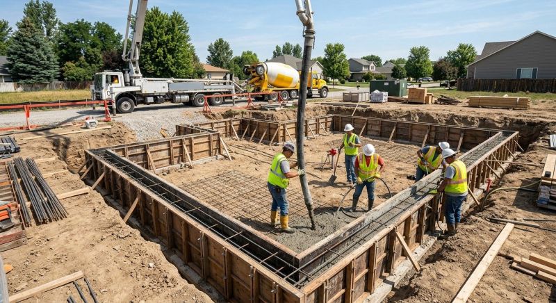 Concrete Foundation Installation in Fredericksburg, VA