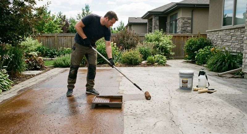 Driveway Concrete Staining in Corpus Christi, TX