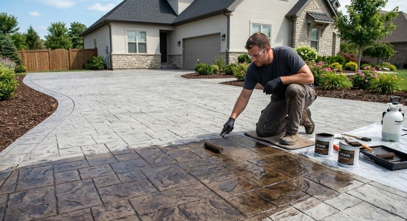 Driveway Staining in Fort Worth, TX