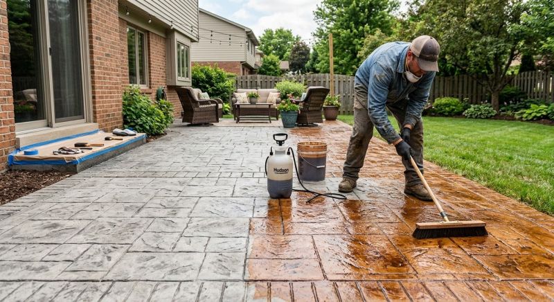 Interior Concrete Staining in Dallas, TX