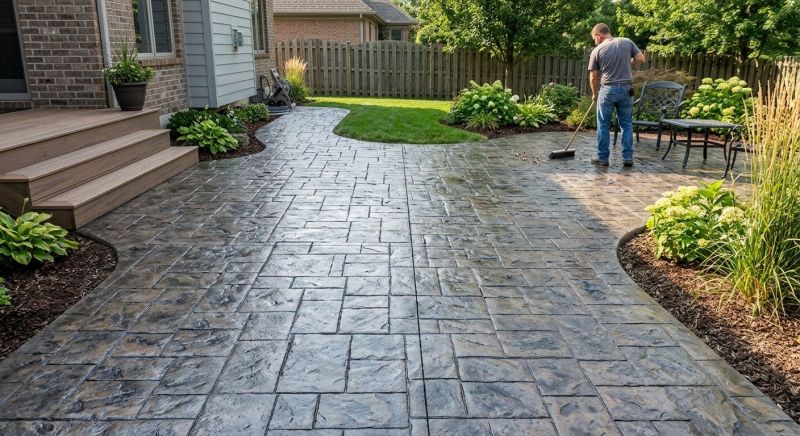 Stamped Concrete Installation in Fort Worth, TX