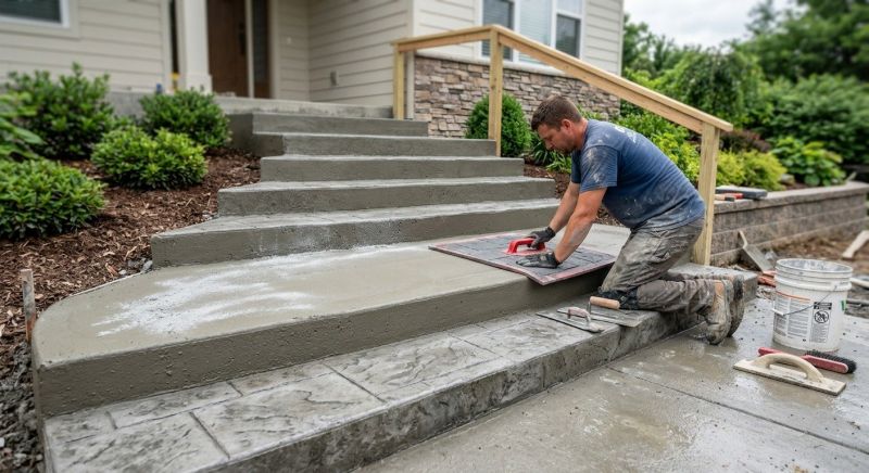 Textured Concrete Installation in Fort Worth, TX